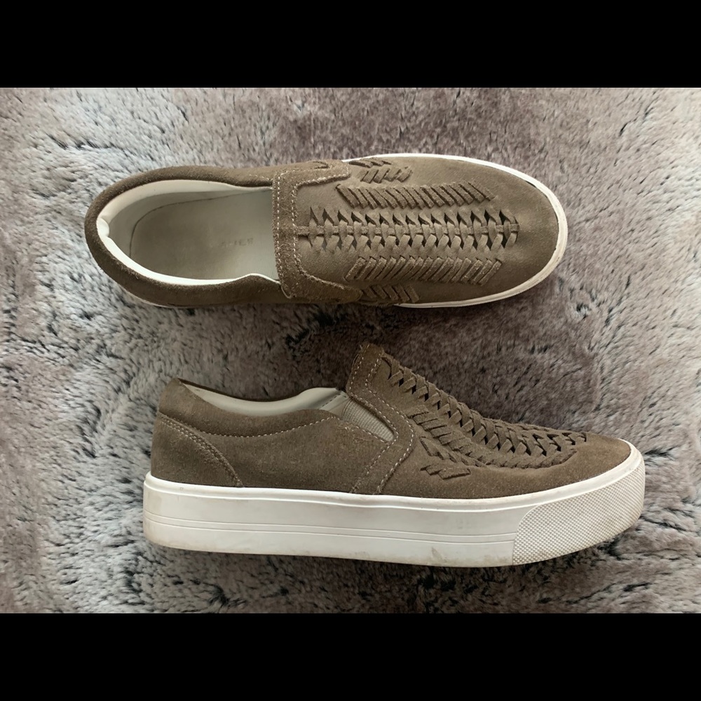 Taupe Slip On Sneakers
